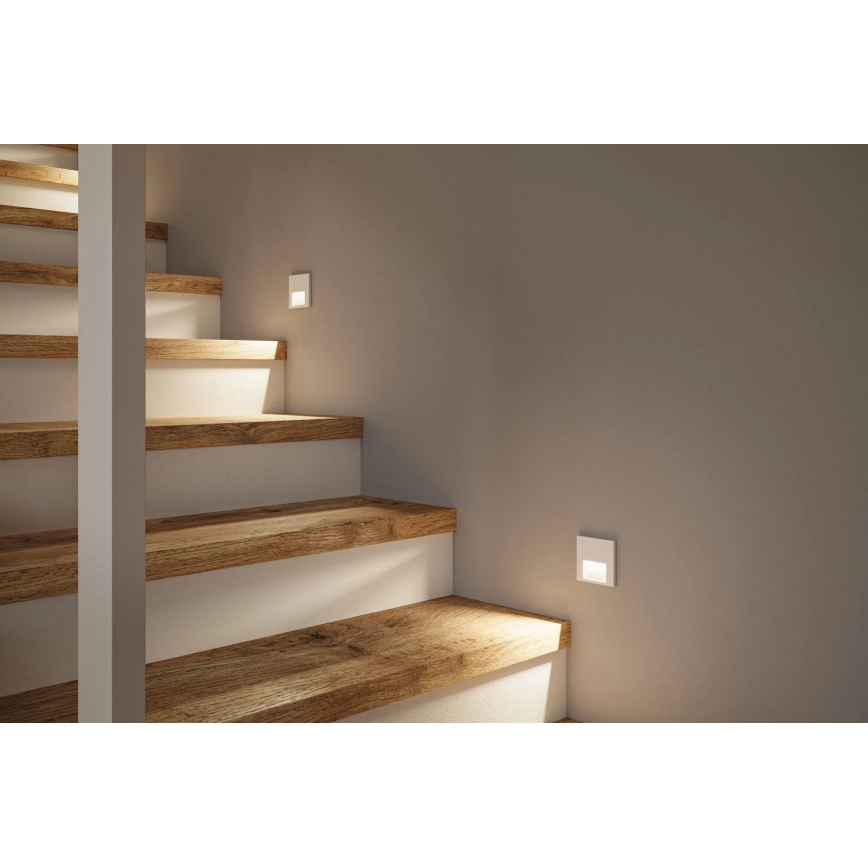 Paulmann 80002 - LED/1W Portaikon valo anturilla TSARO 230V Lead/valkoinen
