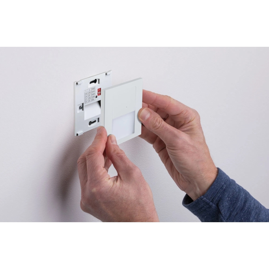 Paulmann 80002 - LED/1W Portaikon valo anturilla TSARO 230V Lead/valkoinen