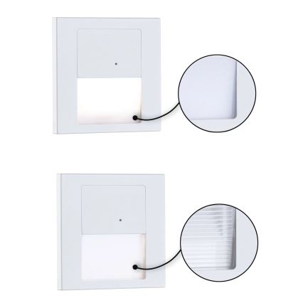 Paulmann 80002 - LED/1W Porrasvalaisin anturilla TSARO 230V Lyijy/valkoinen