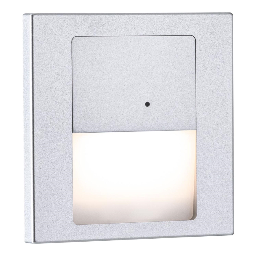 Paulmann 80003 - LED/1W Portaikon valo anturilla TSARO 230V Lead/mattakromi