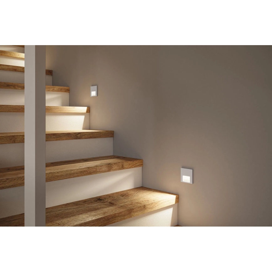 Paulmann 80003 - LED/1W Portaikon valo anturilla TSARO 230V Lead/mattakromi