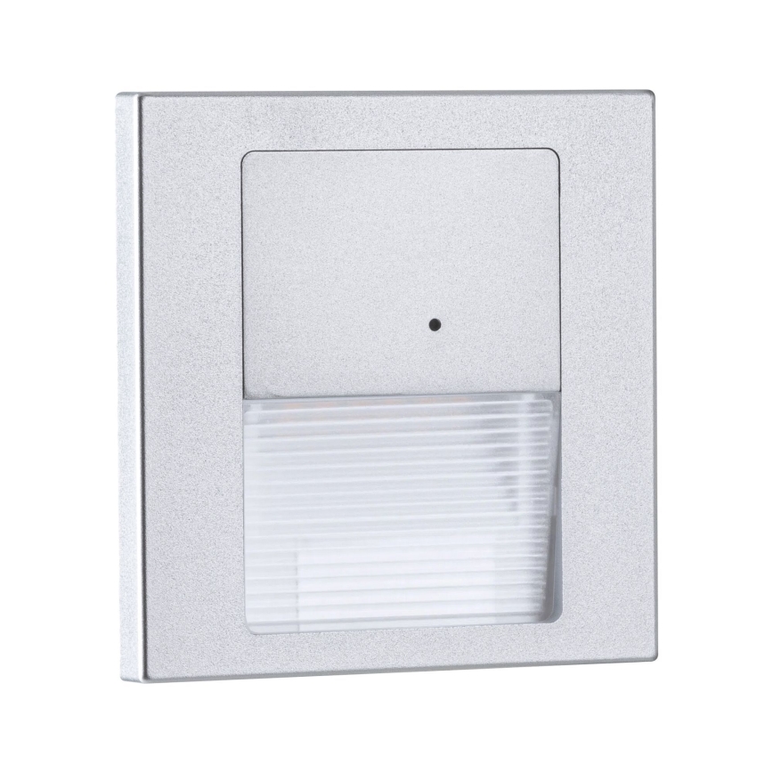 Paulmann 80003 - LED/1W Portaikon valo anturilla TSARO 230V Lead/mattakromi