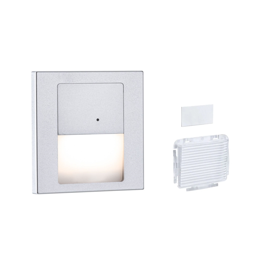 Paulmann 80003 - LED/1W Portaikon valo anturilla TSARO 230V Lead/mattakromi