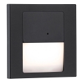 Paulmann 80004 - LED/1W Porrasvalaisin anturilla TSARO 230V Lead/musta