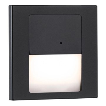 Paulmann 80004 - LED/1W Porrasvalaisin anturilla TSARO 230V Lead/musta