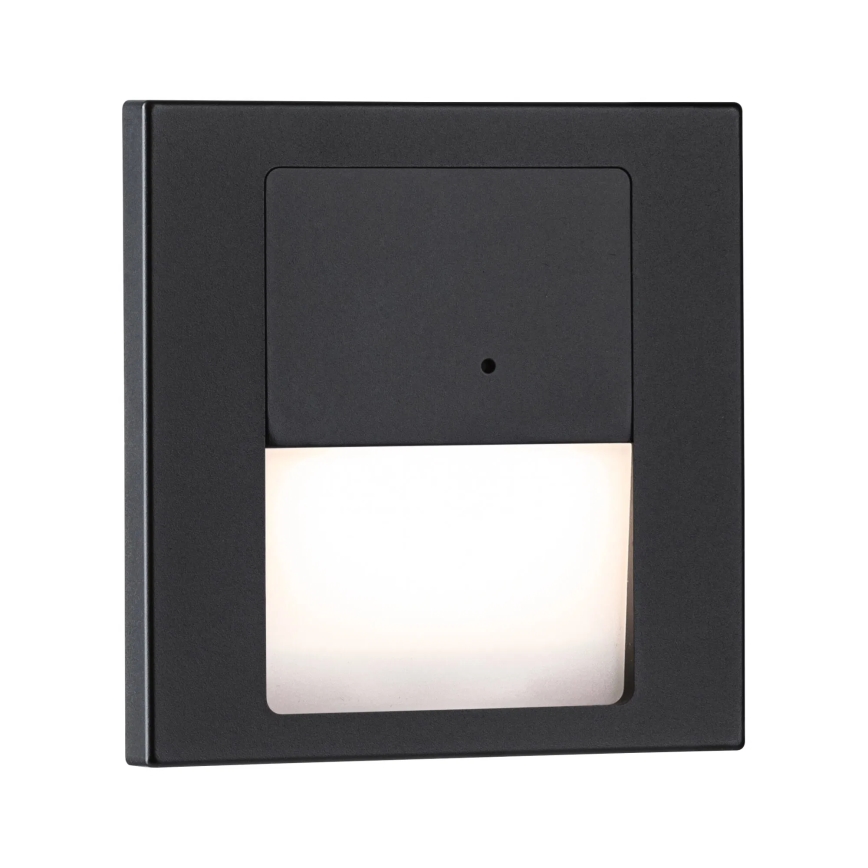 Paulmann 80004 - LED/1W Portaikon valo anturilla TSARO 230V Lead/musta
