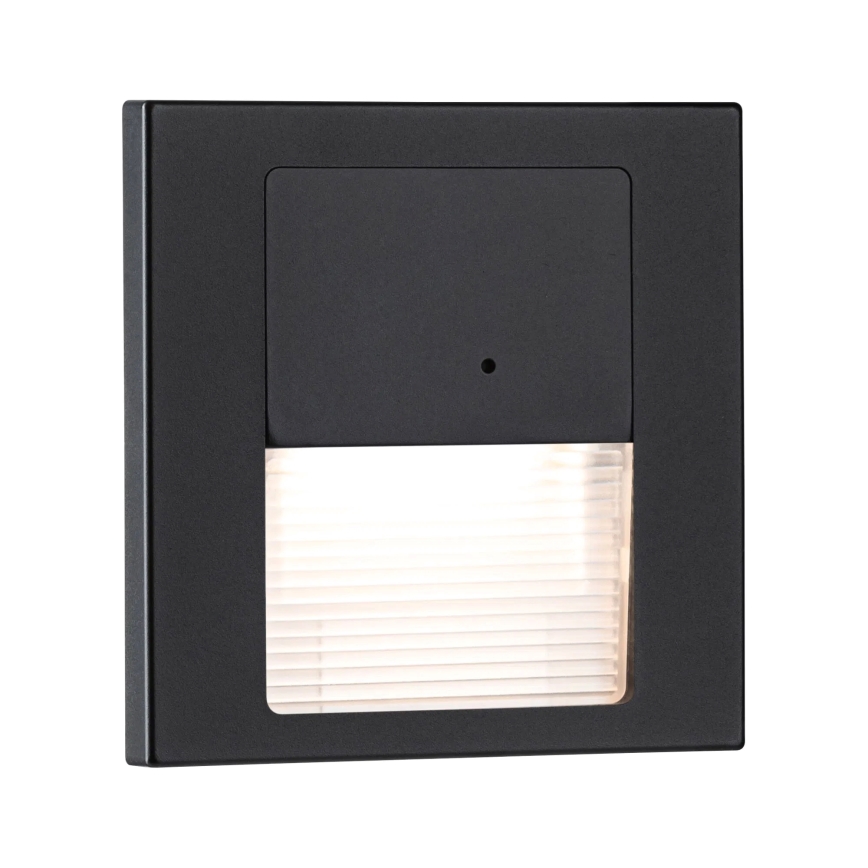 Paulmann 80004 - LED/1W Portaikon valo anturilla TSARO 230V Lead/musta