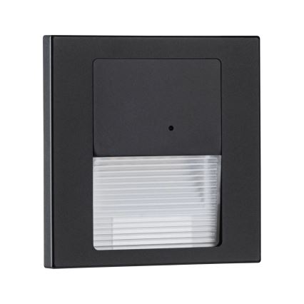 Paulmann 80004 - LED/1W Portaikon valo anturilla TSARO 230V Lead/musta