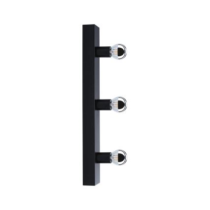 Paulmann 80097 - 3xE14/40W IP44 Kylpyhuoneen peilivalo REGULA 230V musta