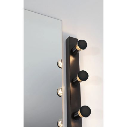Paulmann 80099 - 4xE14/40W IP44 Kylpyhuoneen peilivalo REGULA 230V musta