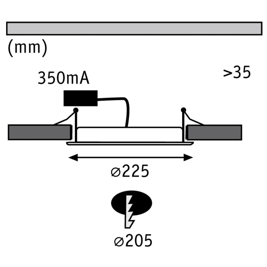 Paulmann 92034 - LED/14W Upotettu valo 230V