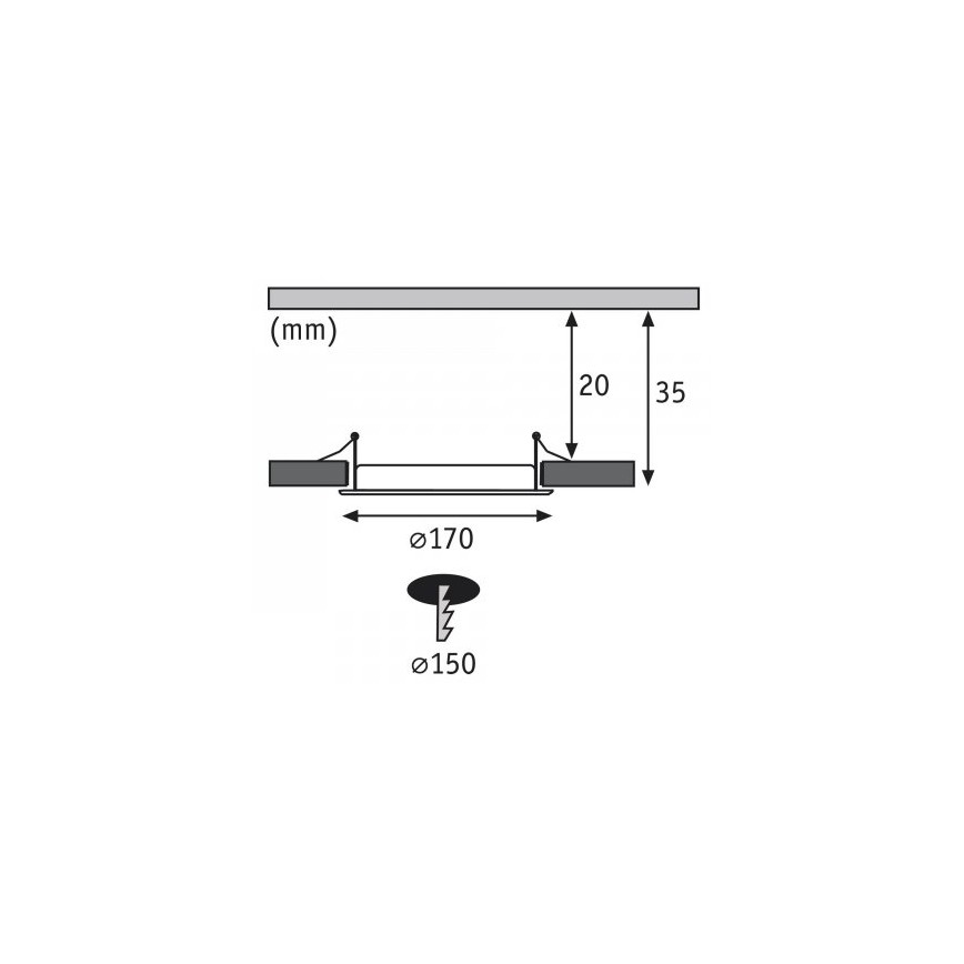 Paulmann 92062 - LED/12W IP44 Kylpyhuoneen upotettu valo QUAL 230V 2700K