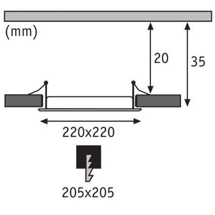 Paulmann 92066 - LED/18W IP44 Kylpyhuoneen upotettu valo 230V