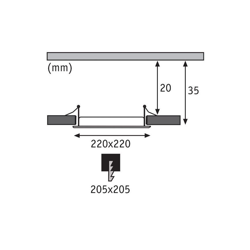 Paulmann 92066 - LED/18W IP44 Kylpyhuoneen upotettu valo 230V
