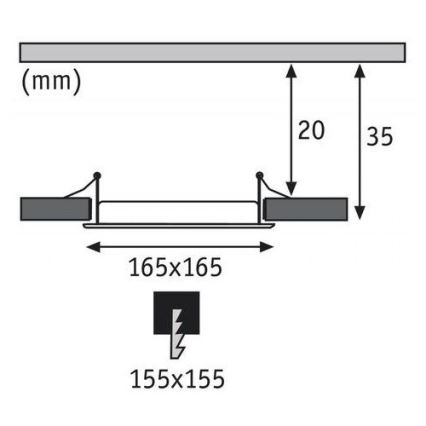 Paulmann 92077 - LED/12W IP44 Kylpyhuoneen upotettu valo QUAL 230V 4000K
