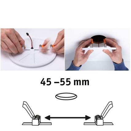 Paulmann 92387 - LED/4,5W IP44 Kylpyhuoneen upotettu valo VARIFIT 230V