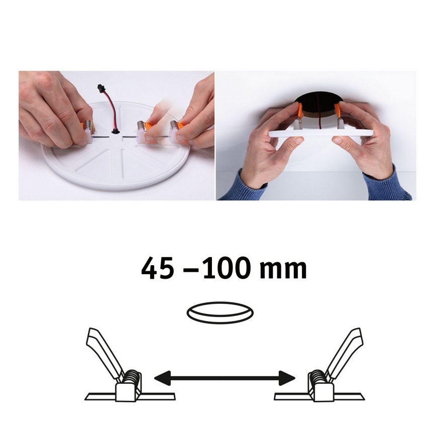 Paulmann 92388 - LED/8,5W IP44 Kylpyhuoneen upotettu valo VARIFIT 230V