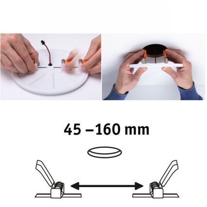 Paulmann 92389 - LED/17W IP44 Kylpyhuoneen upotettu valo VARIFIT 230V