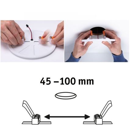 Paulmann 92391 - LED/8,5W IP44 Kylpyhuoneen upotettu valo VARIFIT 230V