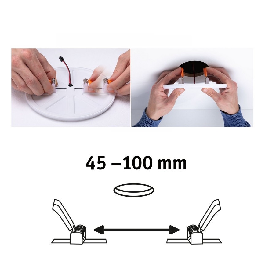 Paulmann 92391 - LED/8,5W IP44 Kylpyhuoneen upotettu valo VARIFIT 230V