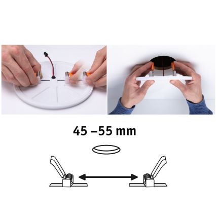 Paulmann 92393 - LED/4,5W IP44 Kylpyhuoneen upotettu valo VARIFIT 230V