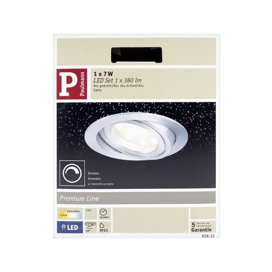 Paulmann 92832 - LED/7W Himmennettävä kylpyhuoneen kattovalaisin COIN 230V