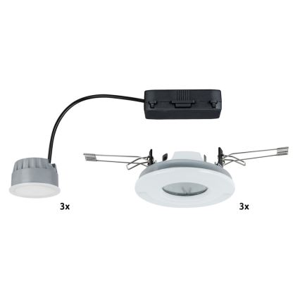 Paulmann 92847 - SETTI 3xLED/7W IP65 Himmennettävä kylpyhuoneen kattovalaisin COIN 230V
