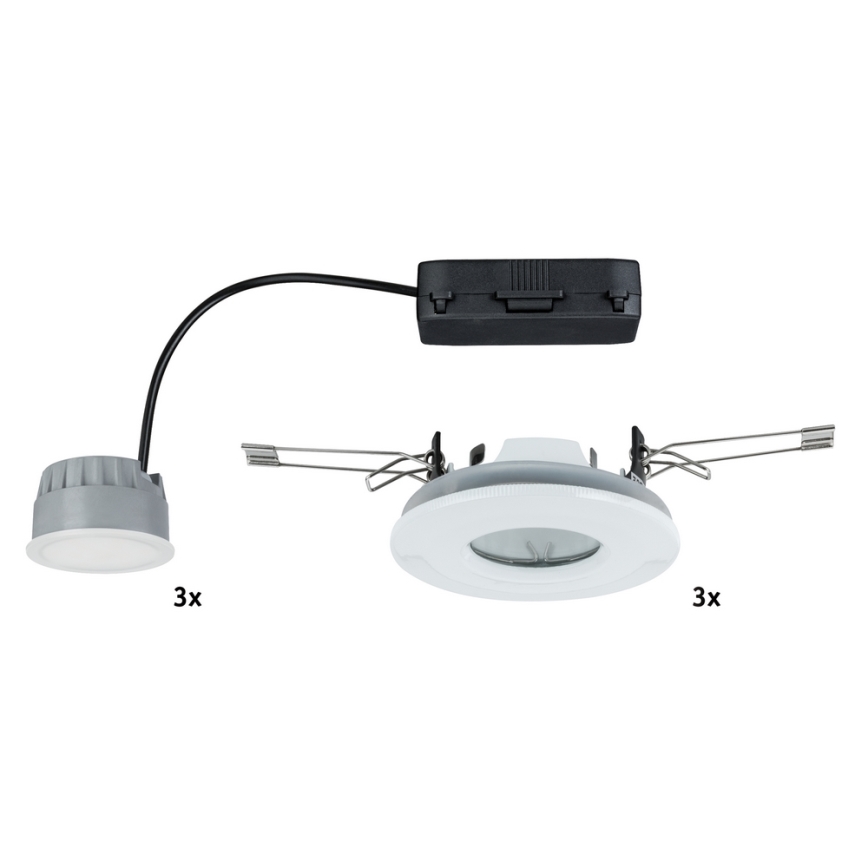 Paulmann 92847 - SETTI 3xLED/7W IP65 Himmennettävä kylpyhuoneen kattovalaisin COIN 230V