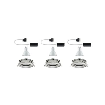 Paulmann 92900 - SETTI 3xGU10/7W IP65 Himmennettävä kylpyhuoneen kattovalaisin NOVA 230V