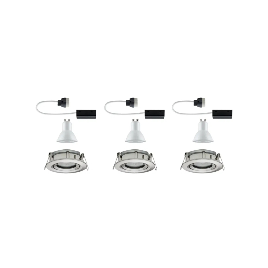 Paulmann 92900 - SETTI 3xGU10/7W IP65 Himmennettävä kylpyhuoneen kattovalaisin NOVA 230V