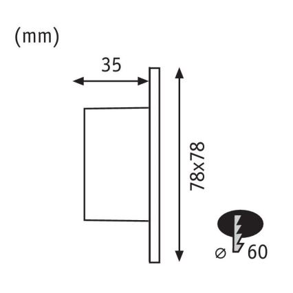 Paulmann 92922 - LED/1,7W Portaikon valo WAND 230V