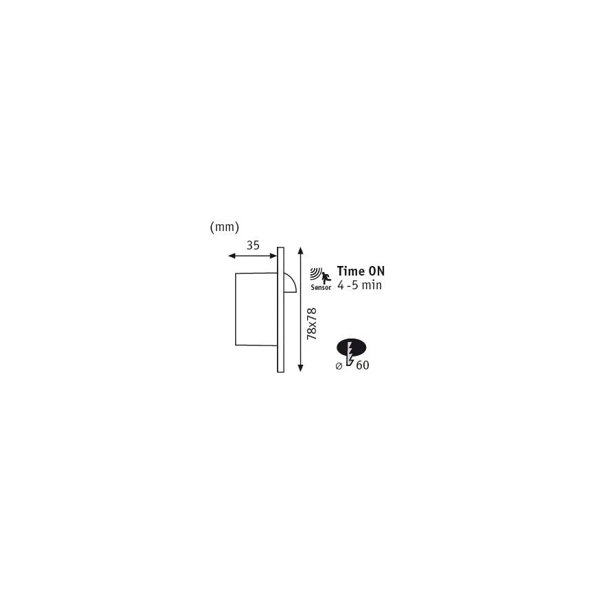 Paulmann 92923 - LED/1,1W Portaikon valo anturilla WAND 230V 2700K