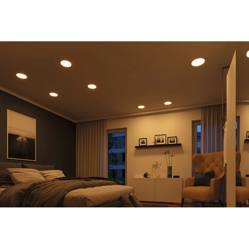 Paulmann 92992 - LED/16W IP44 Kylpyhuoneen alakattoon asennettava valaisin AREO 230V 2000/3000/4000K halkaisija 23 cm mattakromi