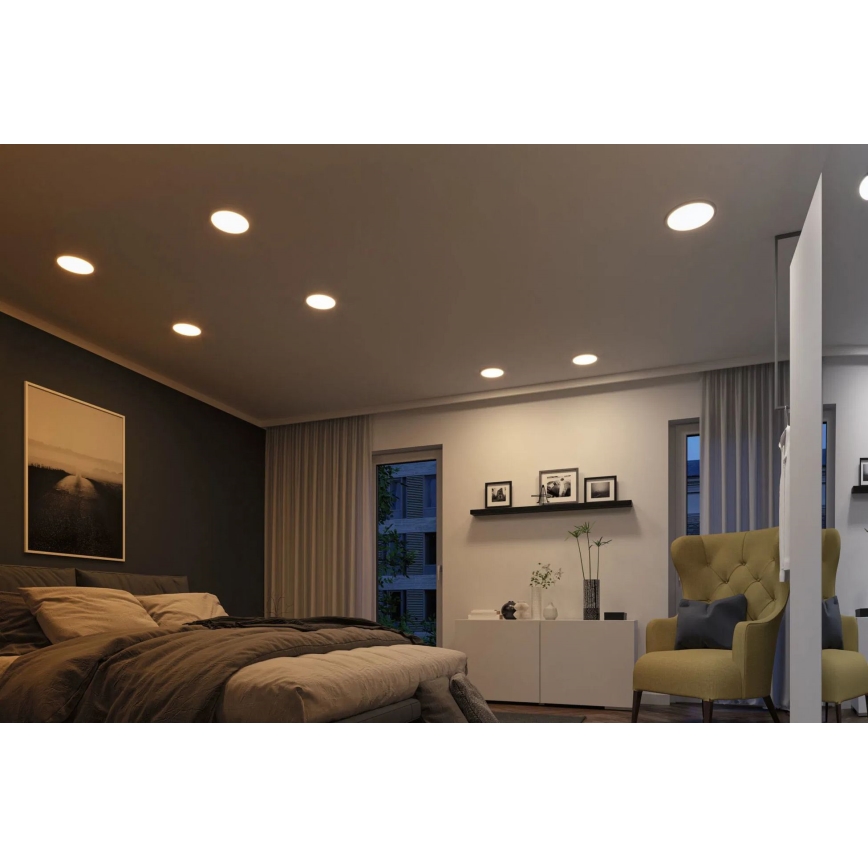 Paulmann 92992 - LED/16W IP44 Kylpyhuoneen alakattoon asennettava valaisin AREO 230V 2000/3000/4000K halkaisija 23 cm mattakromi