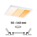 Paulmann 92993 - LED/13W IP44 Kylpyhuoneen upotettava kattovalaisin AREO 230V 2000/3000/4000K 17,5x17,5 cm valkoinen