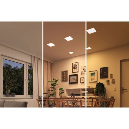 Paulmann 92993 - LED/13W IP44 Kylpyhuoneen upotettava kattovalaisin AREO 230V 2000/3000/4000K 17,5x17,5 cm valkoinen