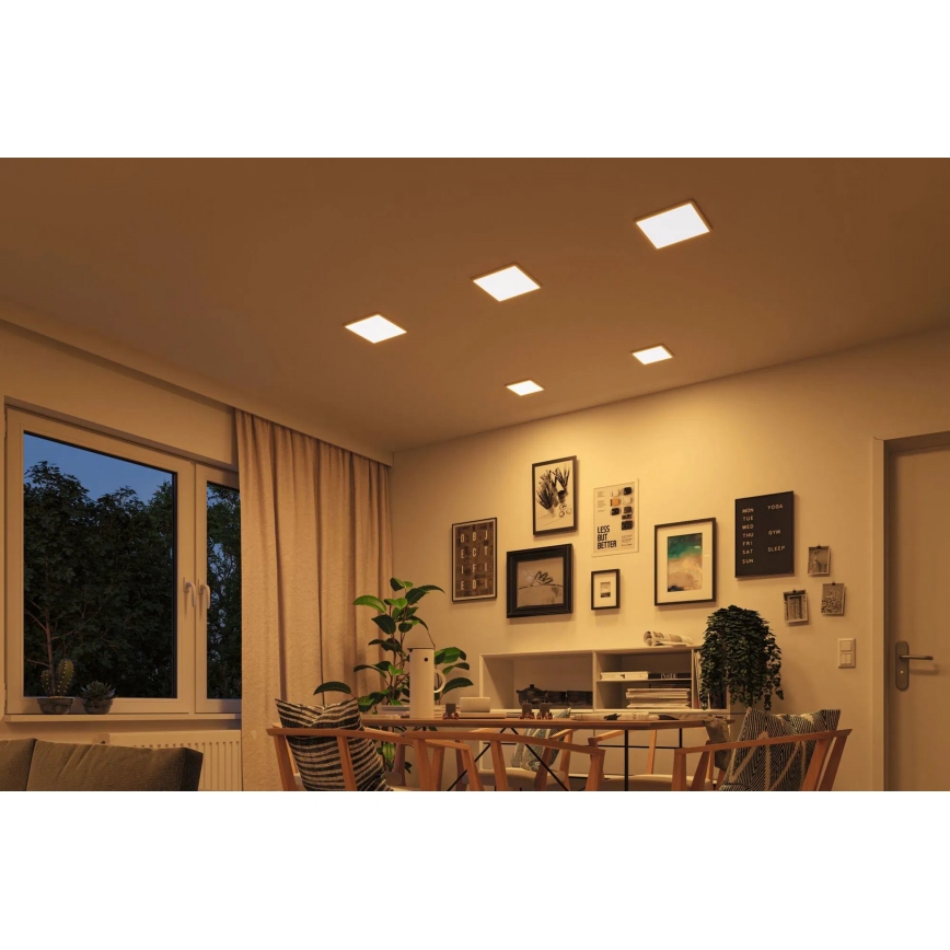 Paulmann 92993 - LED/13W IP44 Kylpyhuoneen upotettava kattovalaisin AREO 230V 2000/3000/4000K 17,5x17,5 cm valkoinen