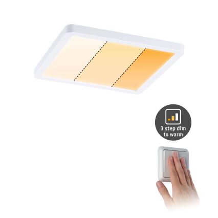 Paulmann 92993 - LED/13W IP44 Kylpyhuoneen upotettava kattovalaisin AREO 230V 2000/3000/4000K 17,5x17,5 cm valkoinen