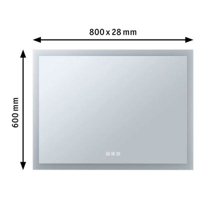 Paulmann 93013 - LED/22W IP44 Himmennettävä kylpyhuone lämmitetty peili kanssa taustavalo 230V  2700/4000/6500K