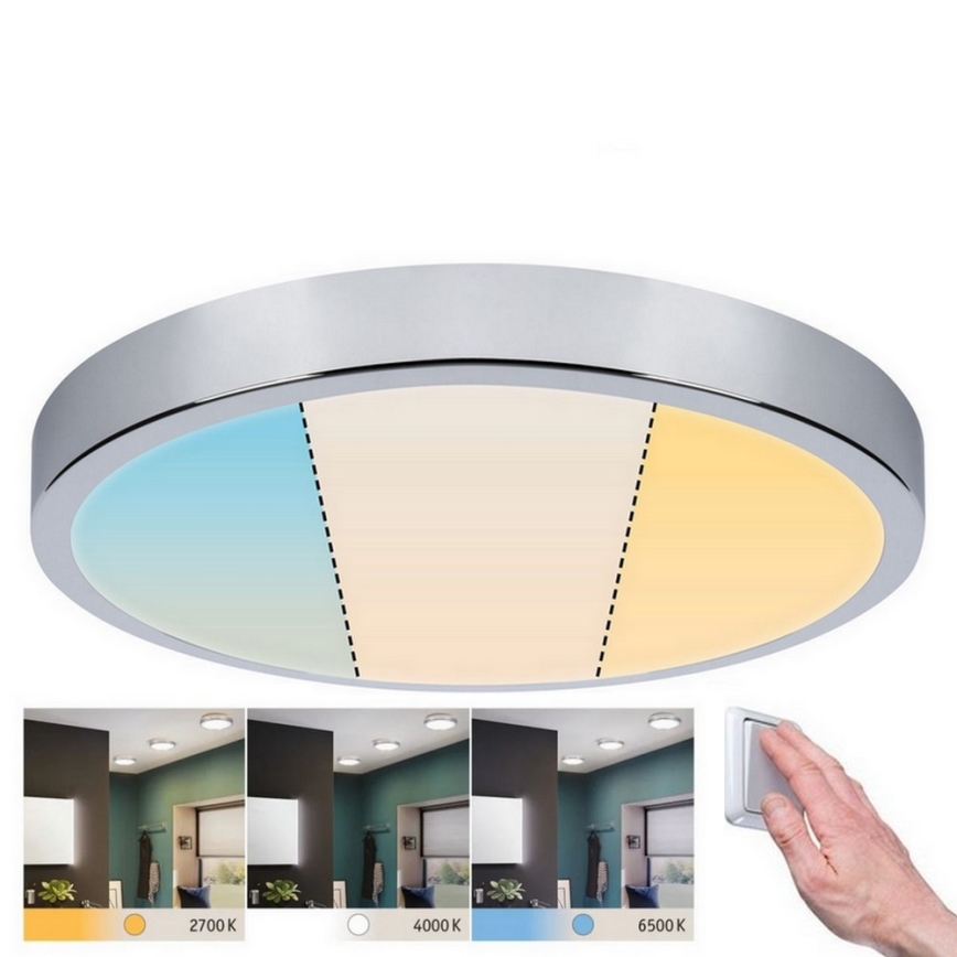 Paulmann 93023 - LED/24W IP44 Kylpyhuoneen kattovalaisin AVIAR 230V 2700/4000/6500K