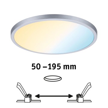 Paulmann 93046 - LED/16W IP44 Himennettävä kylpyhuoneen upotettava alasvalaisin AREO 230V 3000-6500K halkaisija 23 cm mattakromi