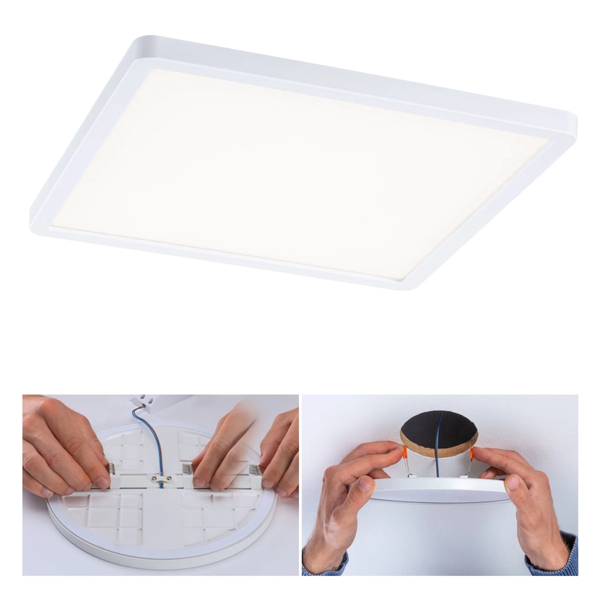 Paulmann 93060 - LED/16W IP44 Himmennettävä uppoasennettava kattovalaisin AREO 230V 23x23 cm valkoinen