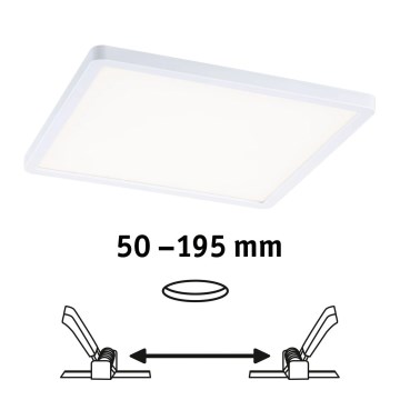 Paulmann 93060 - LED/16W IP44 Himmennettävä uppoasennettava kattovalaisin AREO 230V 23x23 cm valkoinen