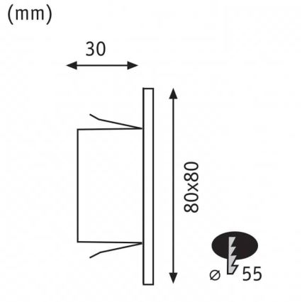 Paulmann 93093 - LED/1,2W PORTAIDEN VALAISIN EDGE 230V