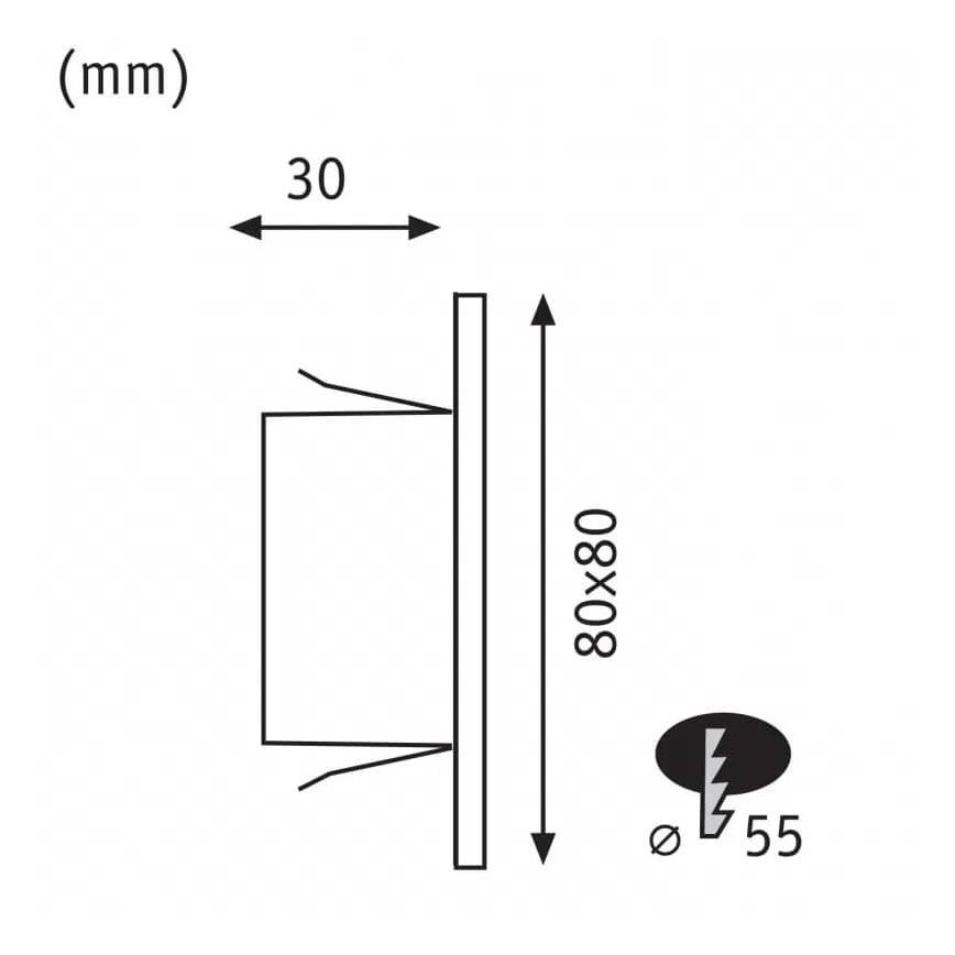 Paulmann 93093 - LED/1,2W Portaikon valo EDGE 230V