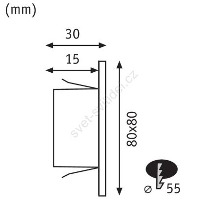 Paulmann 93094 - LED/1,2W Portaikon valo EDGE 230V