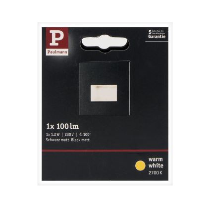 Paulmann 93094 - LED/1,2W Portaikon valo EDGE 230V