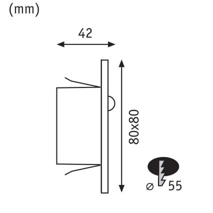 Paulmann 93133 - LED/1,2W Portaikon valo anturilla EDGE 230V valkoinen