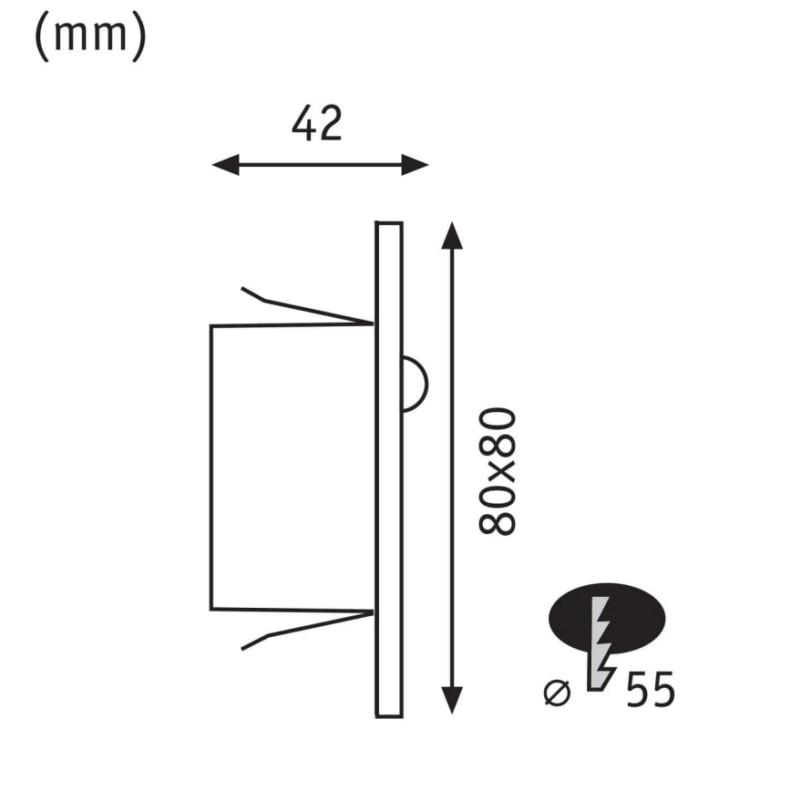 Paulmann 93133 - LED/1,2W Portaikon valo anturilla EDGE 230V valkoinen