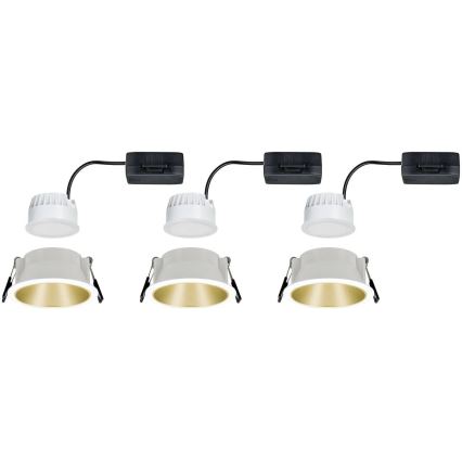 Paulmann 93406 - SET 3xLED/6,5W IP44 Himmennettävä upotettava kylpyhuonevalo COLE 230V